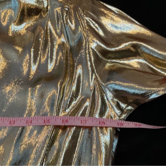 Vintage Gold Metallic Mylar Evening Blouse - Picture 3 of 10